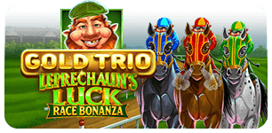 GOLD TRIO LEPRECHAUNS LUCK RACE BONANZA