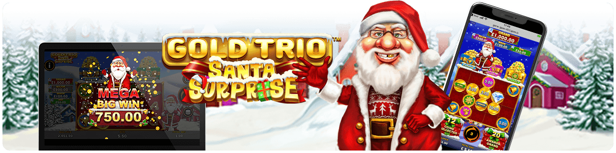 Gold Trio Santa Surprise