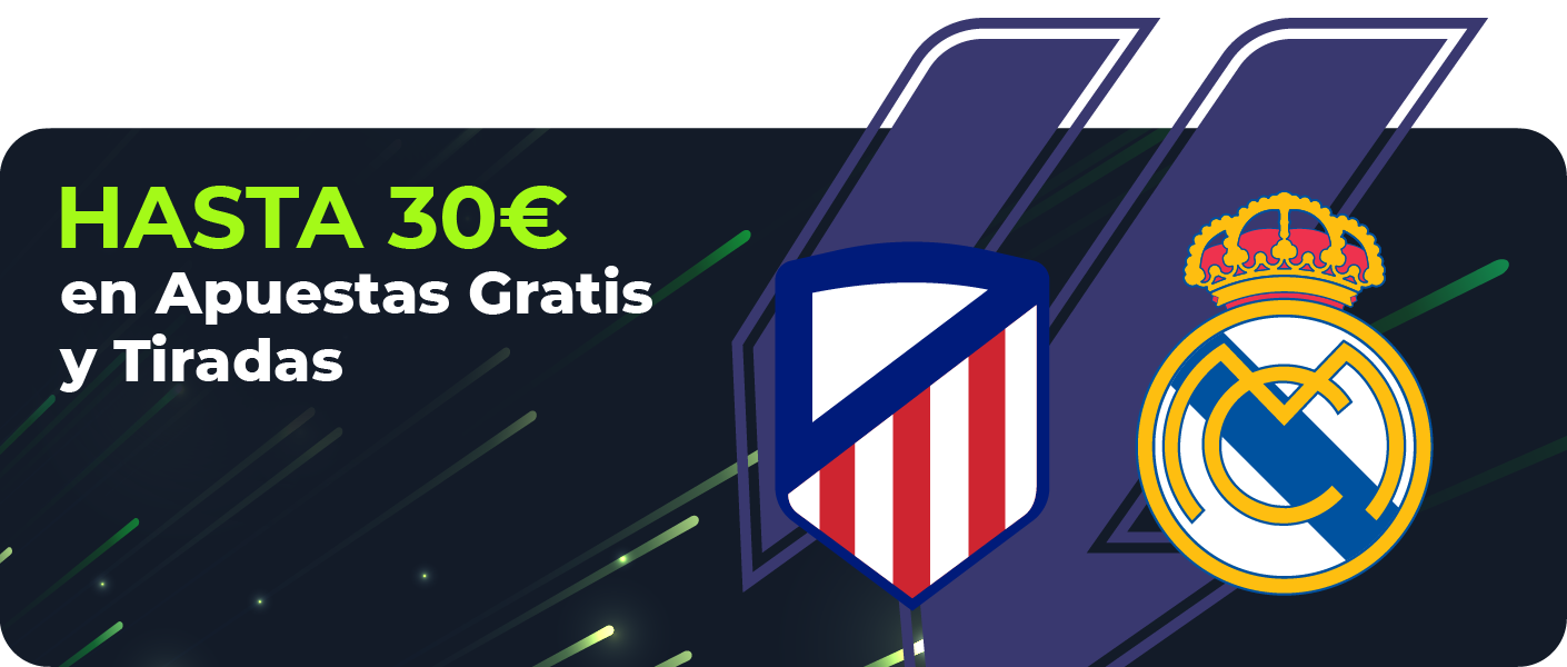 Atlético de Madrid vs Real Madrid: ¡30€ de Apuesta Gratis! en YoSports